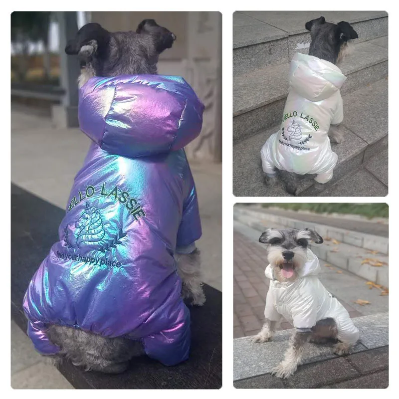 Iridescent Puffer Dog Coat for Winter, Windproof Fleece Lined Pet Jacket with Removable Hood, Warm Waterproof Down Cat Clothes
Iridescent Puffer Dog Coat for Winter, Windproof Fleece Lined Pet Jacket with Removable Hood, Warm Waterproof Down Cat Clothes