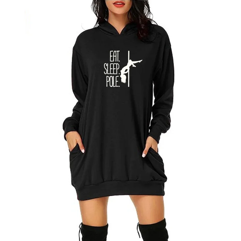 Women Clothing Casual Loose Long Sleeve Hoodie Dress Top Plus Size Eat Sleep Pole Dance Harajuku Sweatshirt Dress Funny Hoodies
Women Clothing Casual Loose Long Sleeve Hoodie Dress Top Plus Size Eat Sleep Pole Dance Harajuku Sweatshirt Dress Funny Hoodies