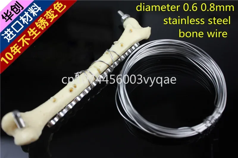 Medical small animal orthopedic instrument 317L Stainless steel binding wire animal bone fixation 0.6/0.8mm*20M Osteosynthesis
Medical small animal orthopedic instrument 317L Stainless steel binding wire animal bone fixation 0.6/0.8mm*20M Osteosynthesis