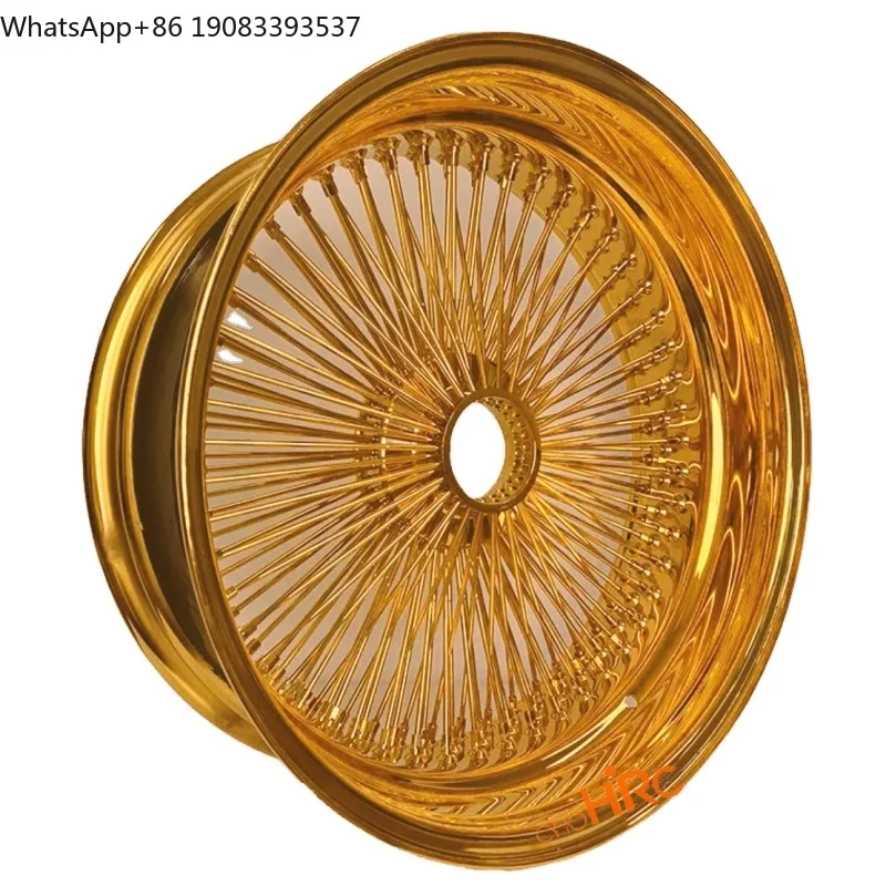 Lowrider Wire Rims Wholesale Gold Reverse Standard 13 14 15 16 17 18 20 22 Inch 72 100 150 204 Spokes Wire Wheel for Classic Car
Lowrider Wire Rims Wholesale Gold Reverse Standard 13 14 15 16 17 18 20 22 Inch 72 100 150 204 Spokes Wire Wheel for Classic Car