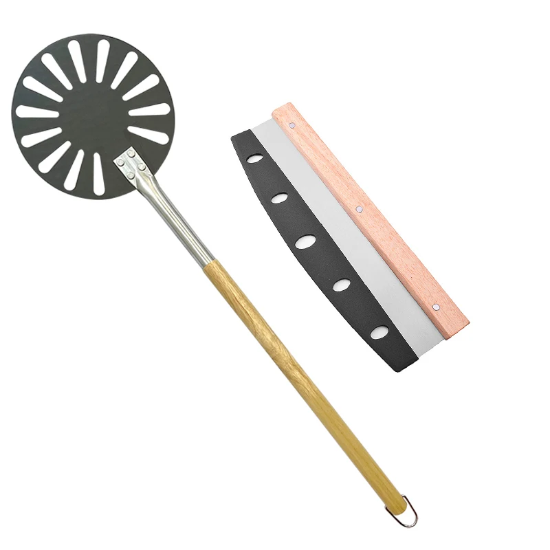 SHANGPEIXUAN 9 Inch Pizza Peel with Cutter Set Turning Peel Wooden Handle Pizza Shovel Aluminum Perforated Pizza Peel
SHANGPEIXUAN 9 Inch Pizza Peel with Cutter Set Turning Peel Wooden Handle Pizza Shovel Aluminum Perforated Pizza Peel