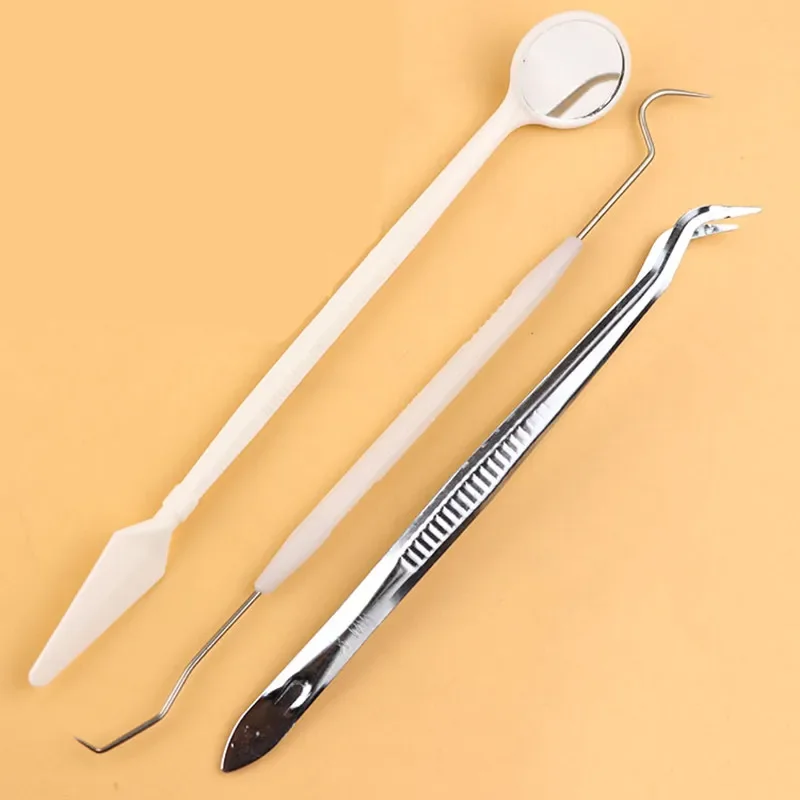 3 шт., набор пинцетов для зубов, одноразовые зеркала для полости рта, временные двойные концы, крючок для зонда, инструменты для стоматологических инструментов
3 шт., набор пинцетов для зубов, одноразовые зеркала для полости рта, временные двойные концы, крючок для зонда, инструменты для стоматологических инструментов