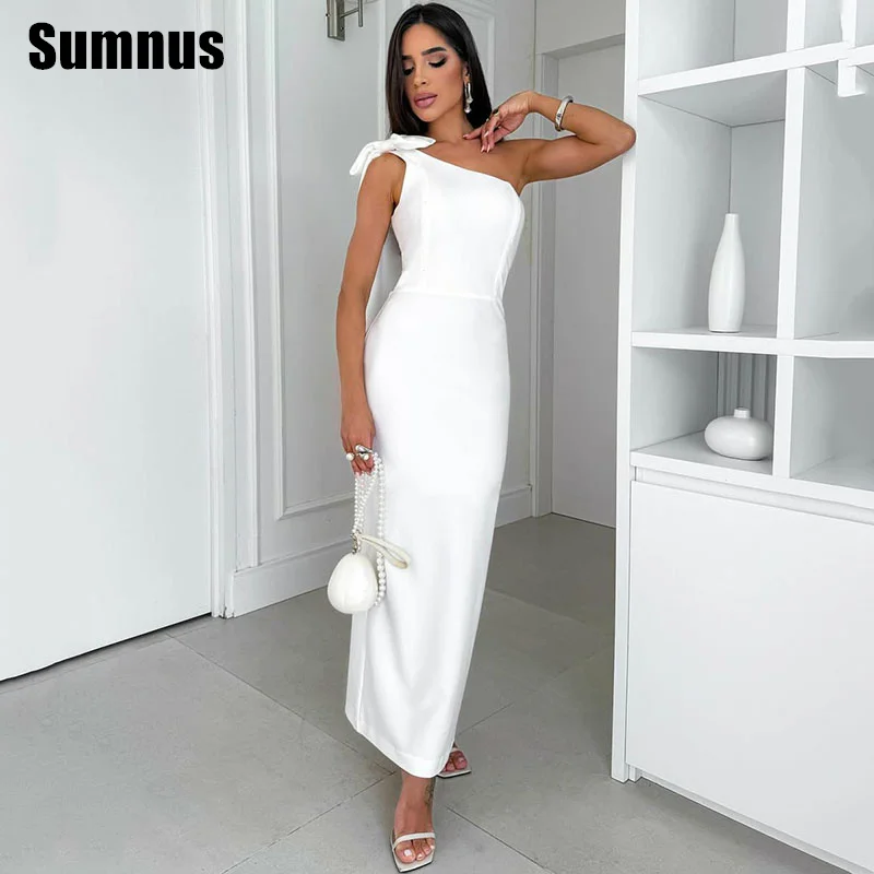 SUMNUS White Mermaid Prom Dress Elegant Bow Sleeveless Party Dresses One Shoulder Ankle-Length Formal Gowns 2025 Customized
SUMNUS White Mermaid Prom Dress Elegant Bow Sleeveless Party Dresses One Shoulder Ankle-Length Formal Gowns 2025 Customized