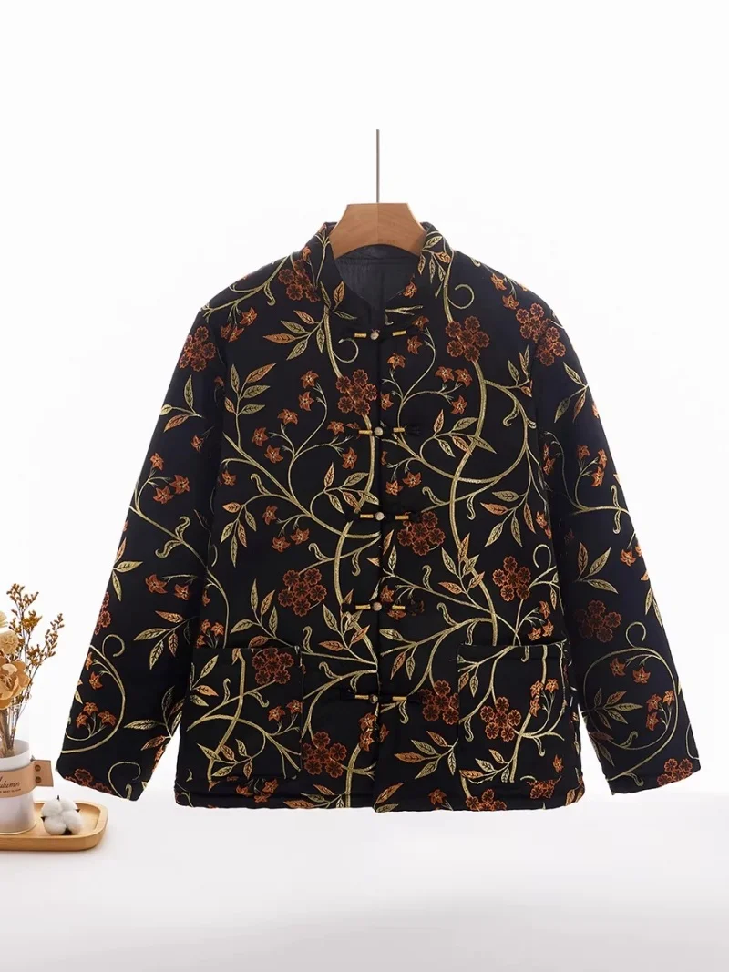 Luxury Chinese Style Tang Suit Cotton Coat - Embroidered Frog Button Padded Jacket for Mature Women, Winter Warm Fashion (W2310)
Luxury Chinese Style Tang Suit Cotton Coat - Embroidered Frog Button Padded Jacket for Mature Women, Winter Warm Fashion (W2310)