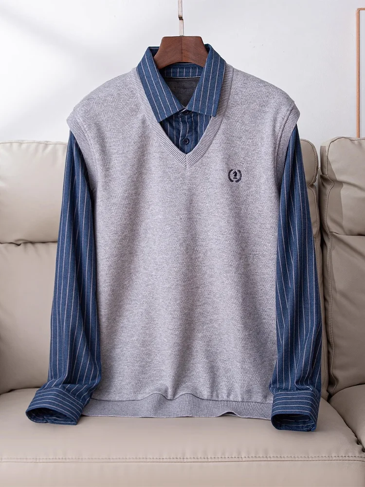 High Quali Men's Knitted irt Stand Collar Fce Lined Thiened Casual Busin Sle Autumn Winter Faion Ci Wear
High Quali Men's Knitted irt Stand Collar Fce Lined Thiened Casual Busin Sle Autumn Winter Faion Ci Wear