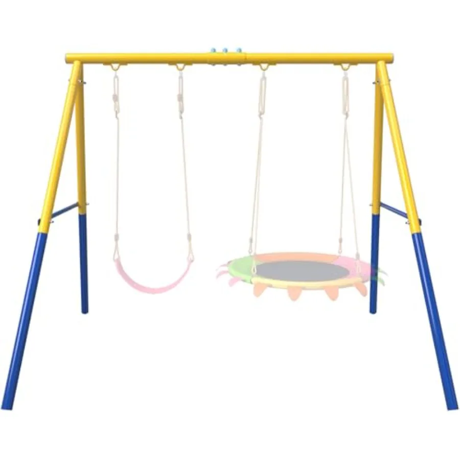 Heavy-Duty Steel Swing Stand for Outdoor Use, Yellow, 500lb Capacity, Anti-Tip Design, Tool-Free Assembly, Porch/Backyard Appli
Heavy-Duty Steel Swing Stand for Outdoor Use, Yellow, 500lb Capacity, Anti-Tip Design, Tool-Free Assembly, Porch/Backyard Appli