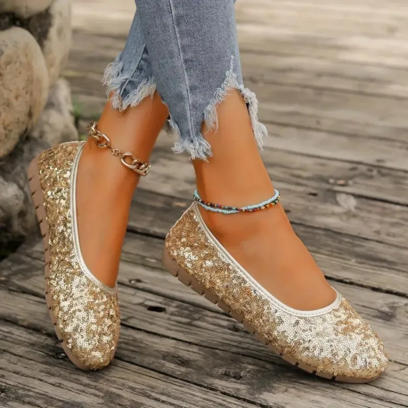 Women Flats Autumn Elegant Comfort Leather Shoes Casual Round Toe Flat Sneakers Fashion Glitter Boat Loafers Zapatos De Mujer
Women Flats Autumn Elegant Comfort Leather Shoes Casual Round Toe Flat Sneakers Fashion Glitter Boat Loafers Zapatos De Mujer