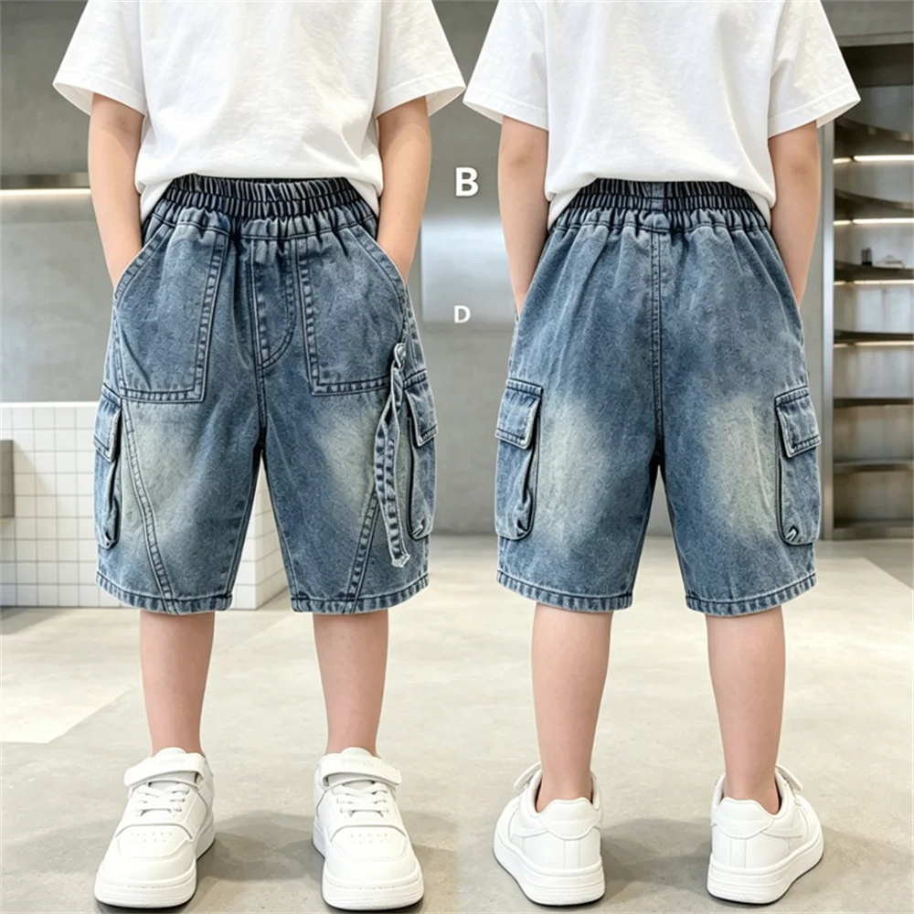 High Quality Kids Children Regular Design Blue Denim Shorts with Side Pocket for Baby Boys Casual Knee Length Jeans Bottoms 2-11
High Quality Kids Children Regular Design Blue Denim Shorts with Side Pocket for Baby Boys Casual Knee Length Jeans Bottoms 2-11