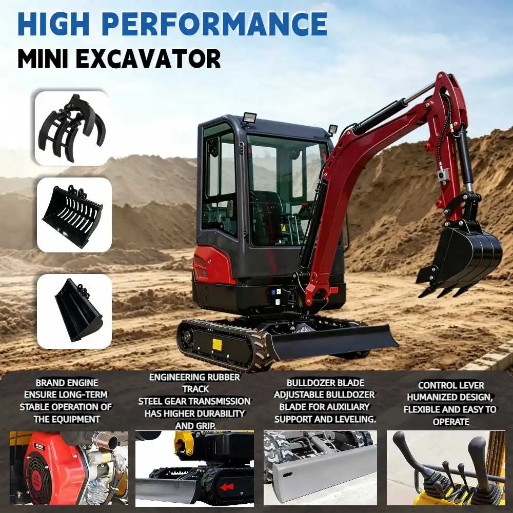 0.8Ton-1.5Ton Crawler Digger Kubota Engine Diesel Backhoe Efficient Multifunctional Gardening Tool Fast Delivery Garden Machine
0.8Ton-1.5Ton Crawler Digger Kubota Engine Diesel Backhoe Efficient Multifunctional Gardening Tool Fast Delivery Garden Machine