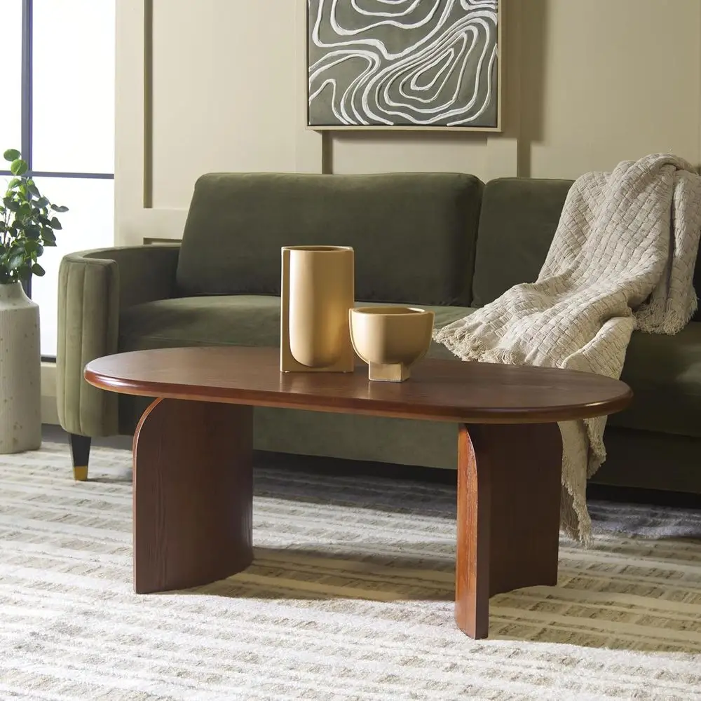 Chakun Walnut Brown Oval Coffee Table
Chakun Walnut Brown Oval Coffee Table