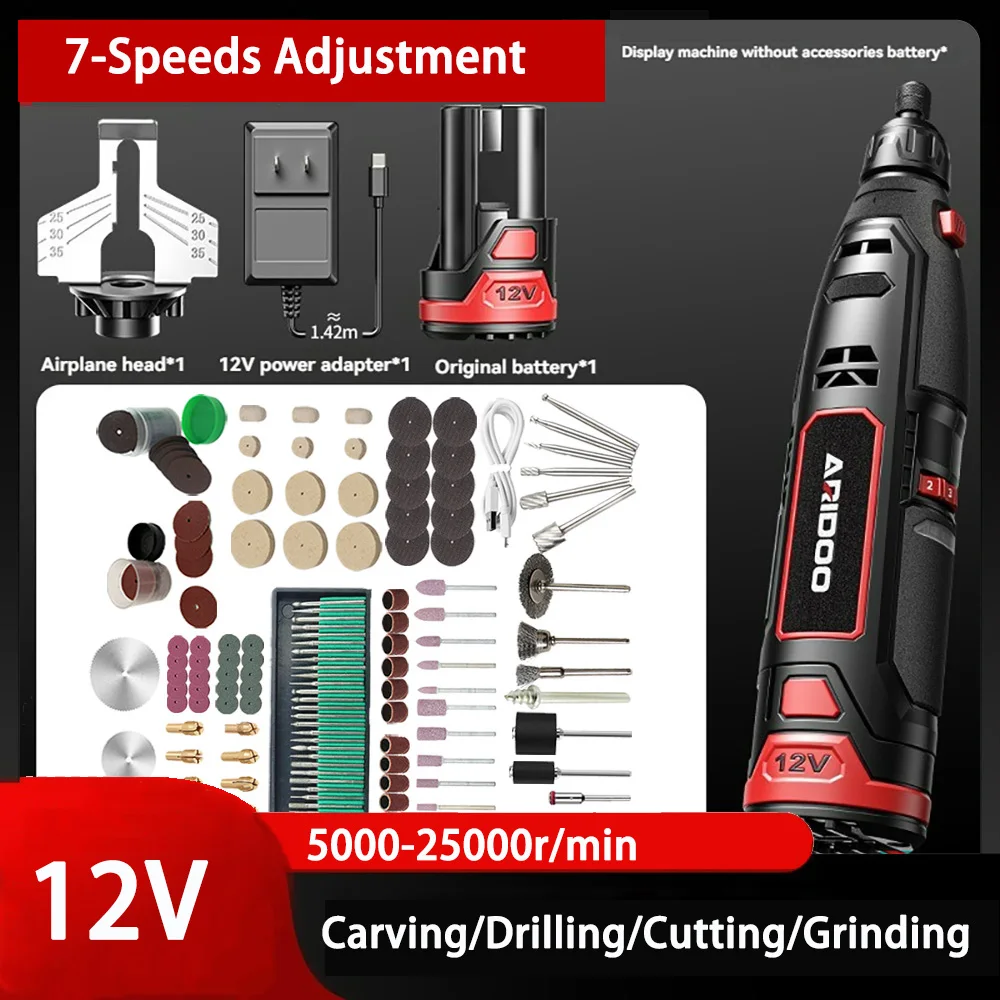 5000-25000r 12V Mini Drill Engraver Griding Electric Chain Grinder Rechargeable Cordless Electric Drill Micro Rotary Tool
5000-25000r 12V Mini Drill Engraver Griding Electric Chain Grinder Rechargeable Cordless Electric Drill Micro Rotary Tool