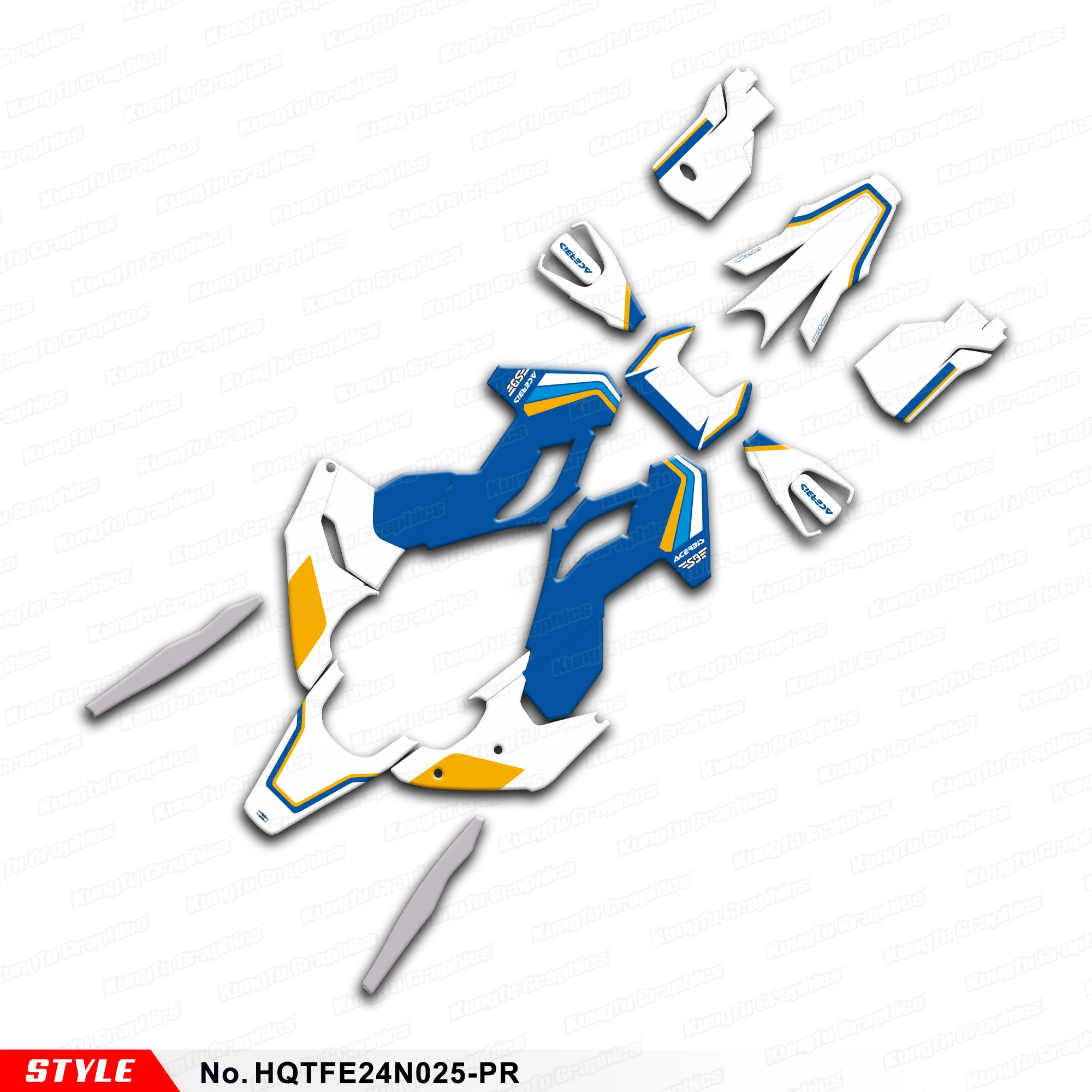 JY RACING Graphics Decal Kit Glossy Laminate for HUSQVARNA TE 150 250 300 / FE 350 450 501S 501W 2024-2025, HQTFE24N025-PR
JY RACING Graphics Decal Kit Glossy Laminate for HUSQVARNA TE 150 250 300 / FE 350 450 501S 501W 2024-2025, HQTFE24N025-PR