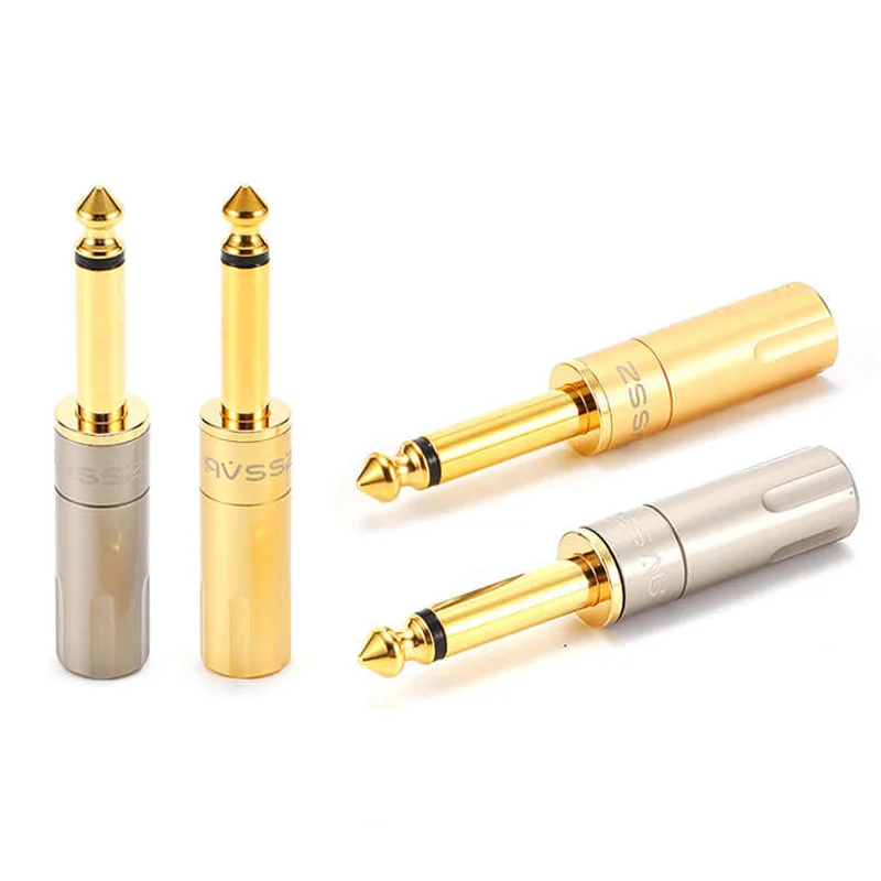 AVSSZ Fever HIFI Pearl Gold Pure Copper Gold-Plated 6.35mm Straight/Curved Plug Large Connector2/ 3 cores TRS Stereo Speaker
AVSSZ Fever HIFI Pearl Gold Pure Copper Gold-Plated 6.35mm Straight/Curved Plug Large Connector2/ 3 cores TRS Stereo Speaker