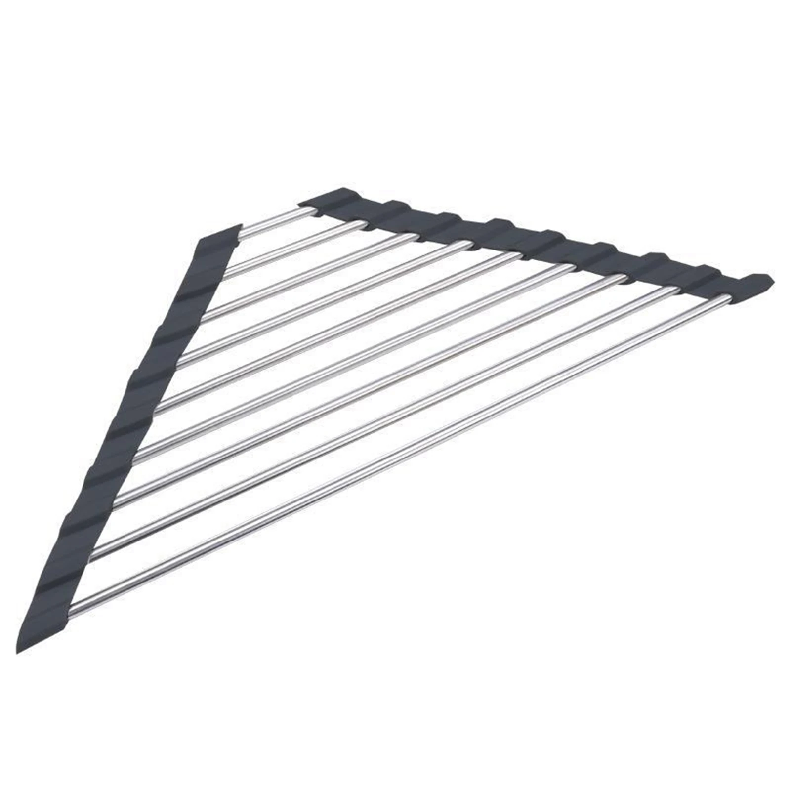 Triangle Folding Sink Rack Stainless Steel Roll Up Dish Drying Holder Corner Dish Drainer For Sink Food Sponge Brush
Triangle Folding Sink Rack Stainless Steel Roll Up Dish Drying Holder Corner Dish Drainer For Sink Food Sponge Brush