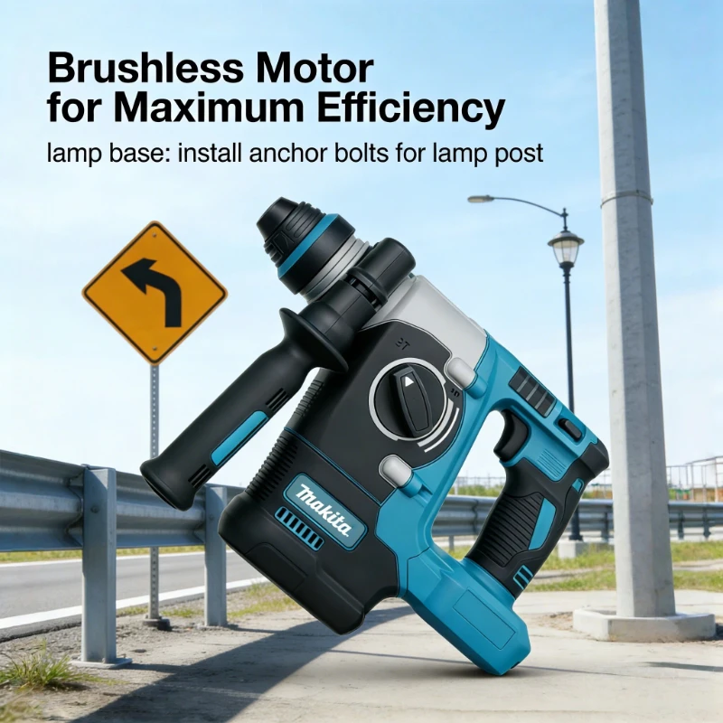 Makita Electric Cordless Brushless Hammer Drill Rechargeable Rotary Hammer Drilling and Chiseling High torque power Tool
Makita Electric Cordless Brushless Hammer Drill Rechargeable Rotary Hammer Drilling and Chiseling High torque power Tool