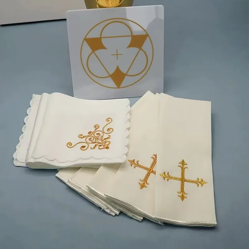 Nine Fold Cloth Catholicism Cross Father Mass Liturgy Embroidery Gauze Chalice Coaster Cloth Placemat Church Supplies 
Nine Fold Cloth Catholicism Cross Father Mass Liturgy Embroidery Gauze Chalice Coaster Cloth Placemat Church Supplies