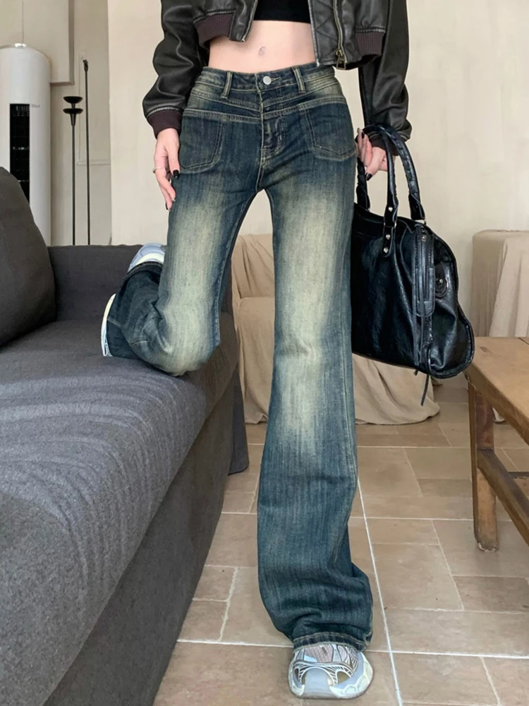 Vintage Blue Washed Slim Y2k Female Jeans High Waist Full Length Casual Chic Pockets Fashion Women's Jeans Office Lady Z6
Vintage Blue Washed Slim Y2k Female Jeans High Waist Full Length Casual Chic Pockets Fashion Women's Jeans Office Lady Z6