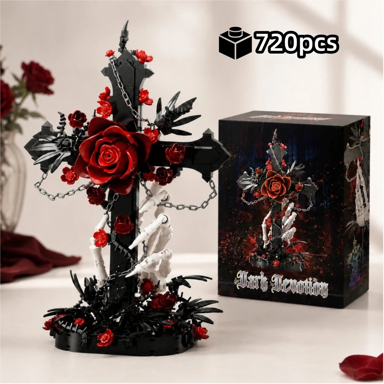 NEW Gothic Black Thorn Rose Building Blocks, 720Pcs MOC Flower Bouquet Model Kit, DIY Desktop Decor Toy Halloween Holiday Gift
NEW Gothic Black Thorn Rose Building Blocks, 720Pcs MOC Flower Bouquet Model Kit, DIY Desktop Decor Toy Halloween Holiday Gift