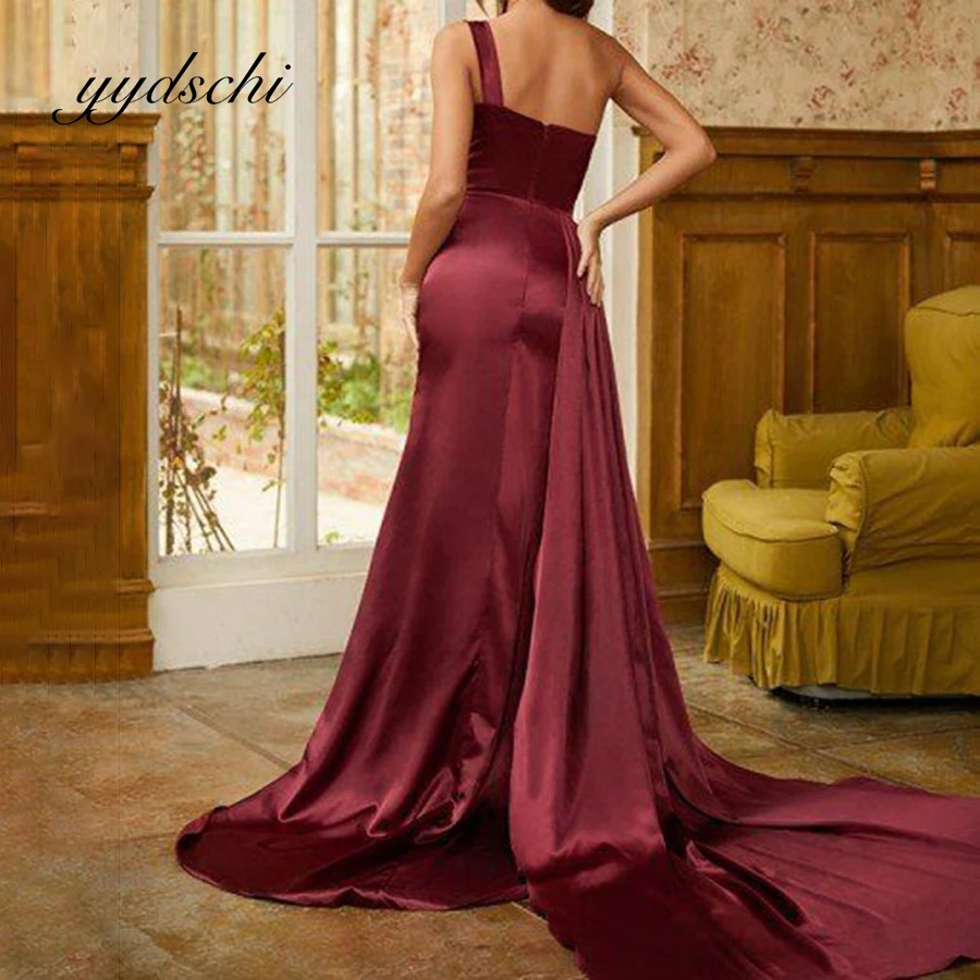 High Split Formal Evening Dress Sexy One Shoulder Floor Length Court Train Sequine Beading Satin Prom Dresses for Women 2023
High Split Formal Evening Dress Sexy One Shoulder Floor Length Court Train Sequine Beading Satin Prom Dresses for Women 2023
