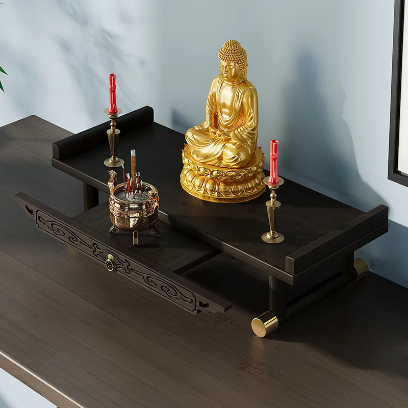 HYS new Chinese-style wall-mounted table small shelf Buddha statue of God of Wealth heightened offering base Guanyin Buddhist
HYS new Chinese-style wall-mounted table small shelf Buddha statue of God of Wealth heightened offering base Guanyin Buddhist
