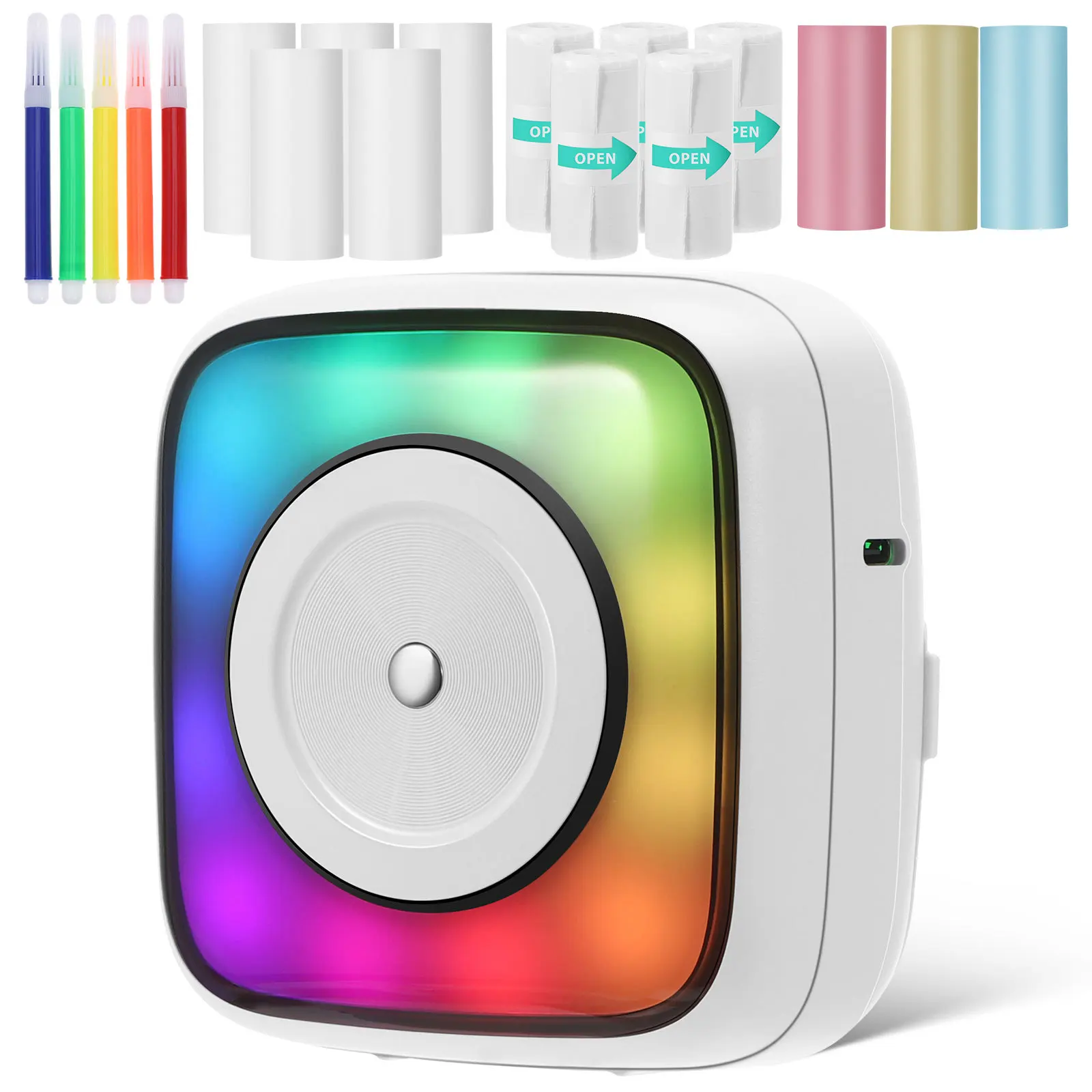 1Set Mini Thermal Inkless Printer Portable Pocket Size Wireless Sticker Printer Printing Paper for School Use Printing Paper
1Set Mini Thermal Inkless Printer Portable Pocket Size Wireless Sticker Printer Printing Paper for School Use Printing Paper