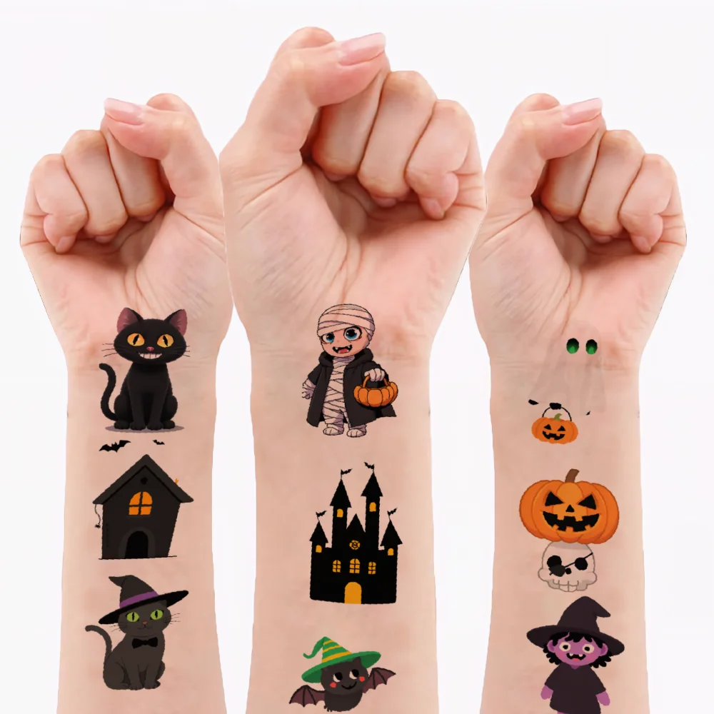 63pcs Temporary Tattoo Pumpkins Waterproof Long-lasting Body Stickers Ghosts Halloween Icons Temporary Tattoo Stickers For
63pcs Temporary Tattoo Pumpkins Waterproof Long-lasting Body Stickers Ghosts Halloween Icons Temporary Tattoo Stickers For