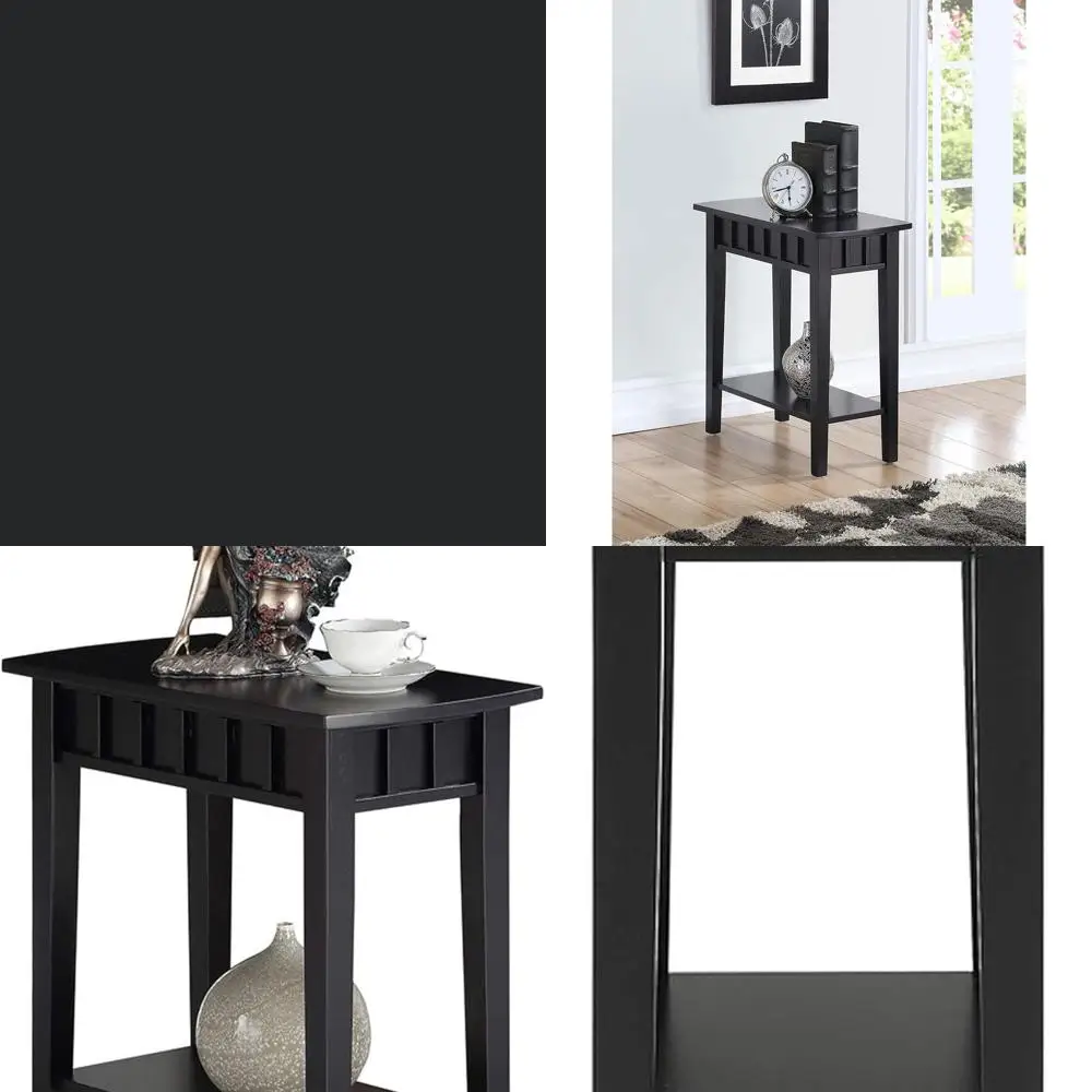 24 Black Transitional Side Table with Shelf - Modern Living Room & Nightstand
24 Black Transitional Side Table with Shelf - Modern Living Room & Nightstand