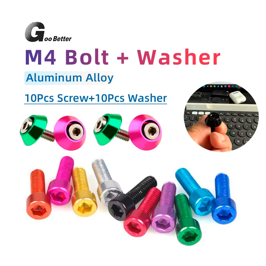 5-Piece Bicycle Bottle Cage Screw Set M4 Ultra-Light Aluminum Alloy Bracket Bolt Mountain Bike Road Bike Accessories Screw + Nut
5-Piece Bicycle Bottle Cage Screw Set M4 Ultra-Light Aluminum Alloy Bracket Bolt Mountain Bike Road Bike Accessories Screw + Nut