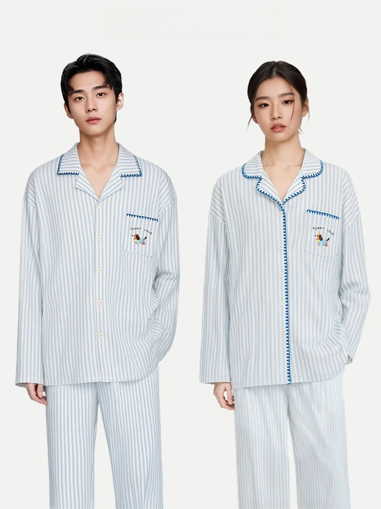 PinkBread Embroidered Couples Sleepwear Long Sleeve Pure Cotton Spring Autumn Home Clothes Soft Comfortable Breathable
PinkBread Embroidered Couples Sleepwear Long Sleeve Pure Cotton Spring Autumn Home Clothes Soft Comfortable Breathable