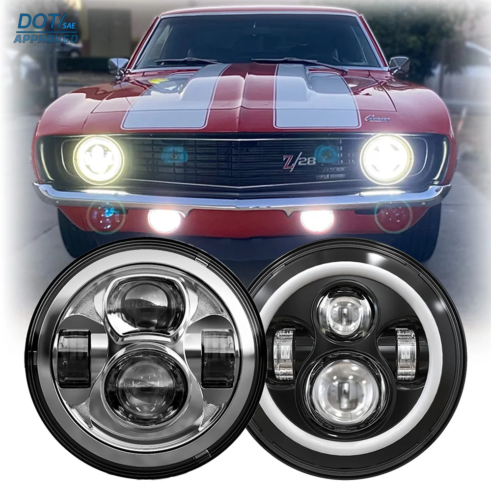 DOT E24 LED Headlamp For Chevrolet Chevy Camaro Blazer Nova El Camino Chevelle Hi-Lo Beam Turn Signal W/ DRL 7" Light Assembly
DOT E24 LED Headlamp For Chevrolet Chevy Camaro Blazer Nova El Camino Chevelle Hi-Lo Beam Turn Signal W/ DRL 7" Light Assembly