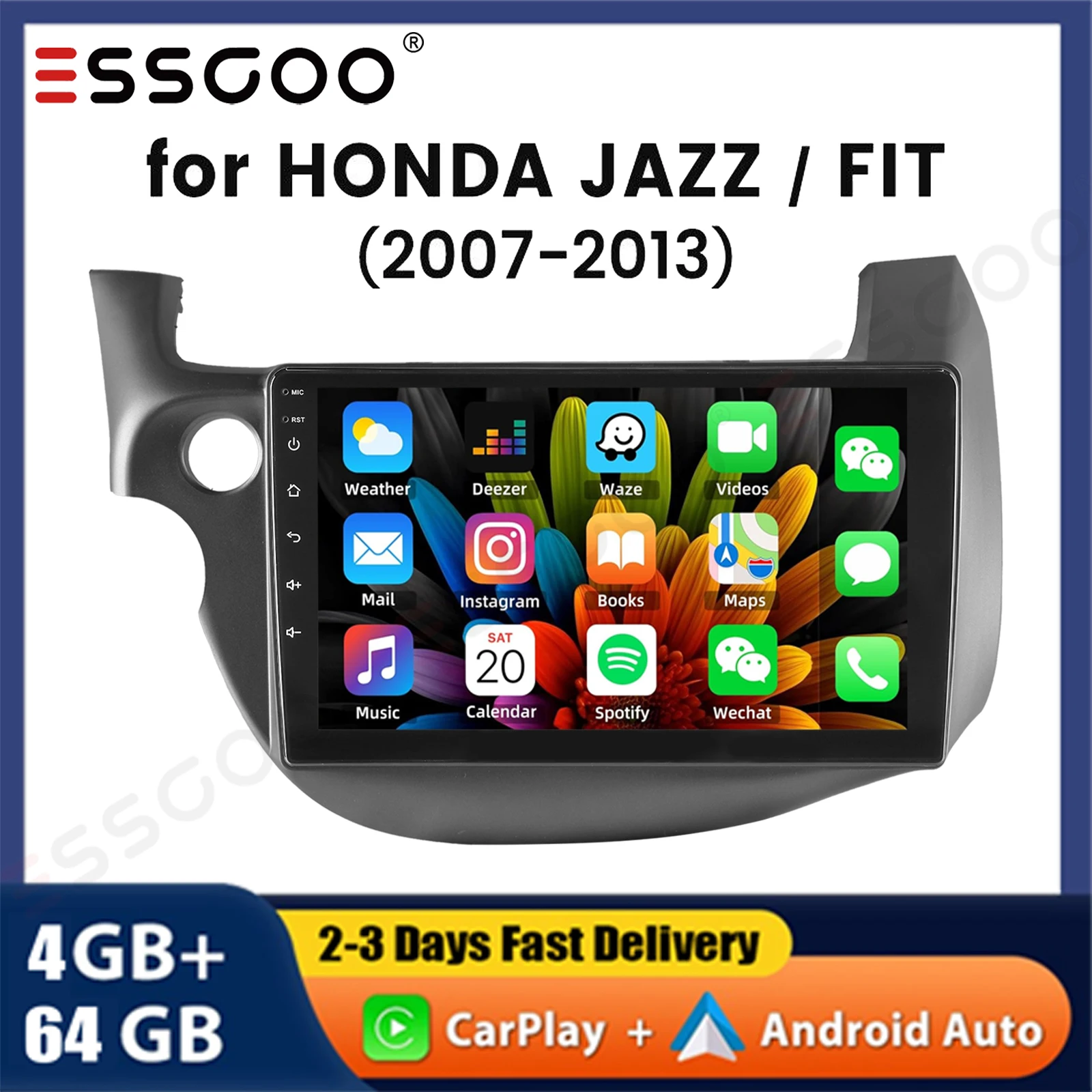 10,1-дюймовый автомобильный стерео радиоприемник Android 15 CarPlay 4 + 64 ГБ для Honda Fit Jazz 2008-2013 WiFi GPS Navi головное устройство BT FM сенсорный экран + видеорегистратор и AHD
10,1-дюймовый автомобильный стерео радиоприемник Android 15 CarPlay 4 + 64 ГБ для Honda Fit Jazz 2008-2013 WiFi GPS Navi головное устройство BT FM сенсорный экран + видеорегистратор и AHD