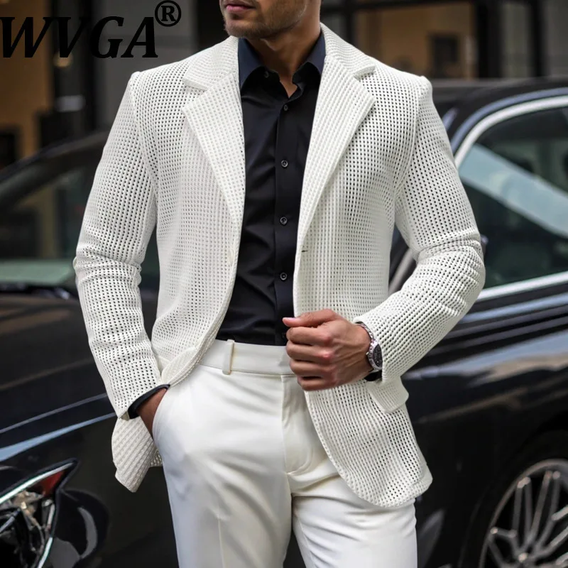 WVGA 2026 Spring New Men Tide Trendy Turn-Down Collar Mesh Design Suit Coats Niche Chic Casual Long Sleeve Balzer Ins Y2K W19663
WVGA 2026 Spring New Men Tide Trendy Turn-Down Collar Mesh Design Suit Coats Niche Chic Casual Long Sleeve Balzer Ins Y2K W19663