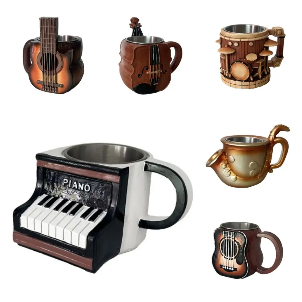 Stainless Steel Musical Instrument Coffee Mug Handcrafted Durable Guitar Style Water Cup Heat-resistant Ornament
Stainless Steel Musical Instrument Coffee Mug Handcrafted Durable Guitar Style Water Cup Heat-resistant Ornament