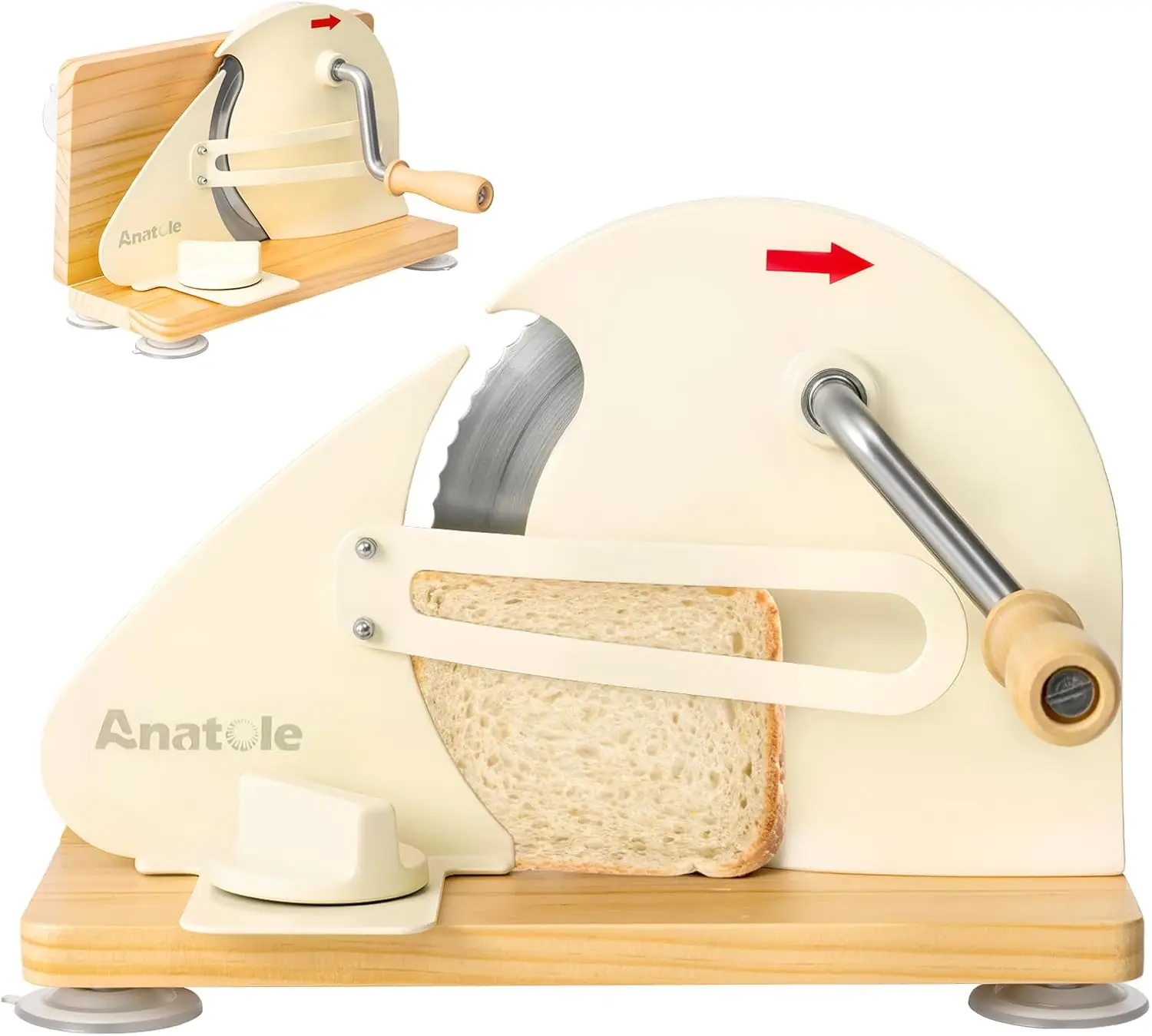 Foldable Manual Bread Slicer with Adjustable Thickness, Stainless Steel Blade, and Suction Cups for Homemade Sourdough
Foldable Manual Bread Slicer with Adjustable Thickness, Stainless Steel Blade, and Suction Cups for Homemade Sourdough