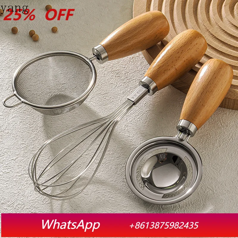 LH Kitchen Gadget Set Household Wooden Handle Manual Egg Beater Stainless Steel Baking Tool
LH Kitchen Gadget Set Household Wooden Handle Manual Egg Beater Stainless Steel Baking Tool