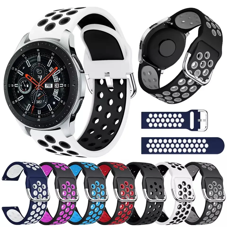 22mm 20mm two-color silicone strap For Samsung Galaxy watch 3 Huawei watch GT sport Breathable replacement strap For Amazfit GTR
22mm 20mm two-color silicone strap For Samsung Galaxy watch 3 Huawei watch GT sport Breathable replacement strap For Amazfit GTR