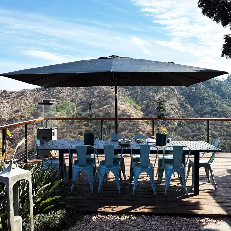 10' X 13' Rectangle Patio Umbrella Large Outdoor Aluminum Offset Umbrella with 360-degree Rotation Cantilever Umbrel
10' X 13' Rectangle Patio Umbrella Large Outdoor Aluminum Offset Umbrella with 360-degree Rotation Cantilever Umbrel