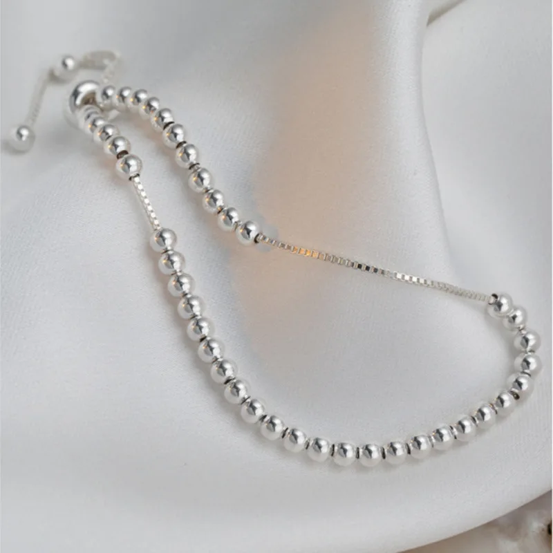 Round Ball Chain Bracelet For Women 925 Sterling Silver Lucky Korean Hand Bracelets Party Charm Luxury Jewelry Accessories
Round Ball Chain Bracelet For Women 925 Sterling Silver Lucky Korean Hand Bracelets Party Charm Luxury Jewelry Accessories