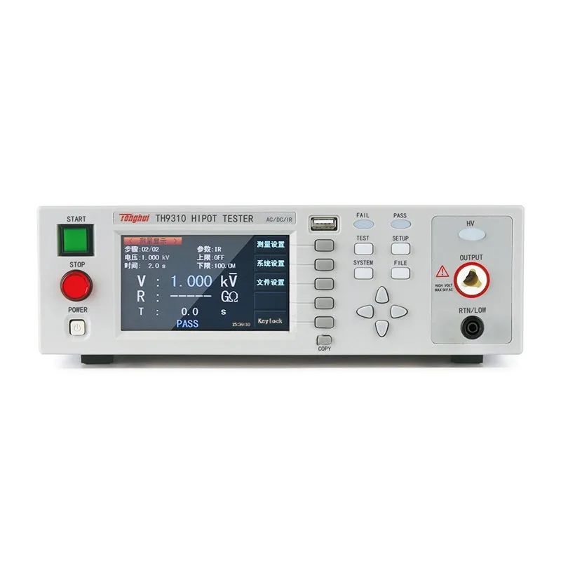 TH9310A HIPOT Tester AC DC HIPOT Tester with 4.3-inch Color LCD Screen Supports Fast Discharge
TH9310A HIPOT Tester AC DC HIPOT Tester with 4.3-inch Color LCD Screen Supports Fast Discharge