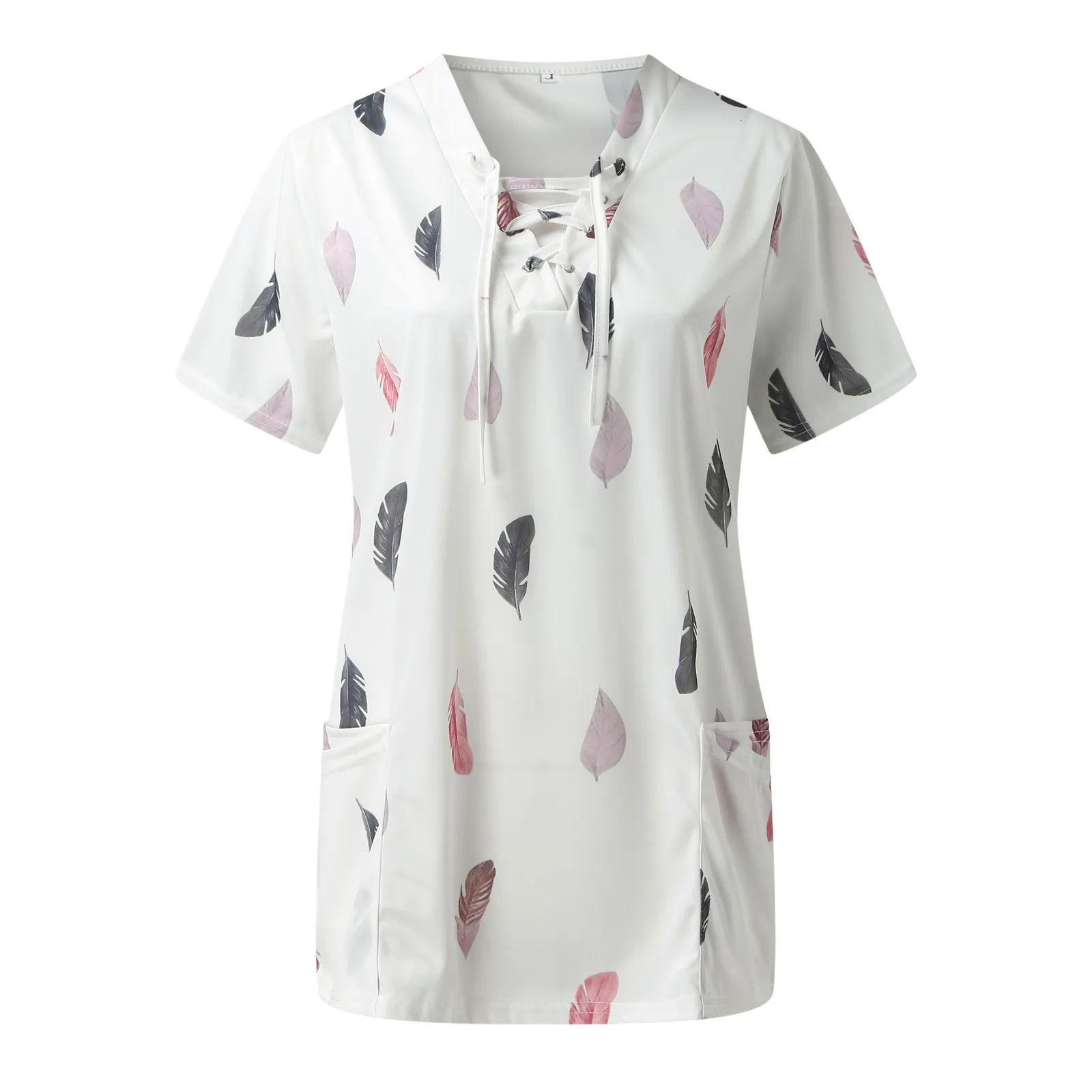 Women Printed Nurse Uniforms V-Neck Drawstring Short Sleeve Pocket Loose Elegant Nursing Scrub Tops Summer Healthcare Workwear
Women Printed Nurse Uniforms V-Neck Drawstring Short Sleeve Pocket Loose Elegant Nursing Scrub Tops Summer Healthcare Workwear