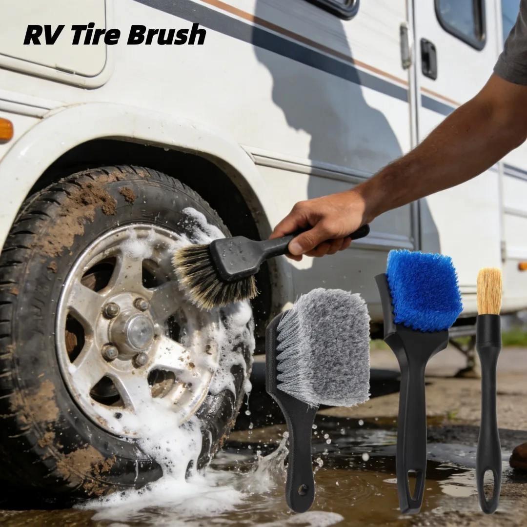3Pcs Premium RV Wheel & & Tire Cleaning Brush Set Soft Bristle Rim Detailing Cleaner Brush for Car Truck SUV RV Motorcycle
3Pcs Premium RV Wheel & & Tire Cleaning Brush Set Soft Bristle Rim Detailing Cleaner Brush for Car Truck SUV RV Motorcycle