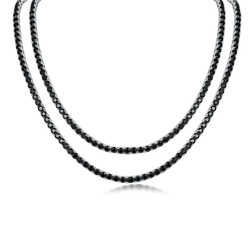 KEEP YES 6.5mm Real Black Moissanite Tennis Necklace for Women Men 925 Sterling Silver 6.5mm 5mm 4mm Diamond Neck Chain with GRA
KEEP YES 6.5mm Real Black Moissanite Tennis Necklace for Women Men 925 Sterling Silver 6.5mm 5mm 4mm Diamond Neck Chain with GRA