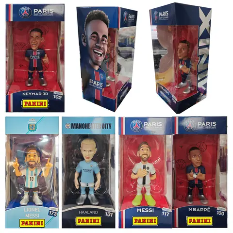 PANINI Figure da calcio Modello Messi Neymar Mbappe Haaland Articolo decorativo da collezione Ragazzo Compleanno Regalo di Natale Giocattoli in acrilico