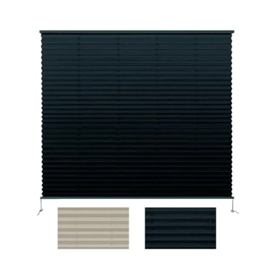 RV Window Shades 44 W x 38 L Black Pleated Blinds for Camper Travel Trailer Motorhome Interior Privacy and Light Control
RV Window Shades 44 W x 38 L Black Pleated Blinds for Camper Travel Trailer Motorhome Interior Privacy and Light Control