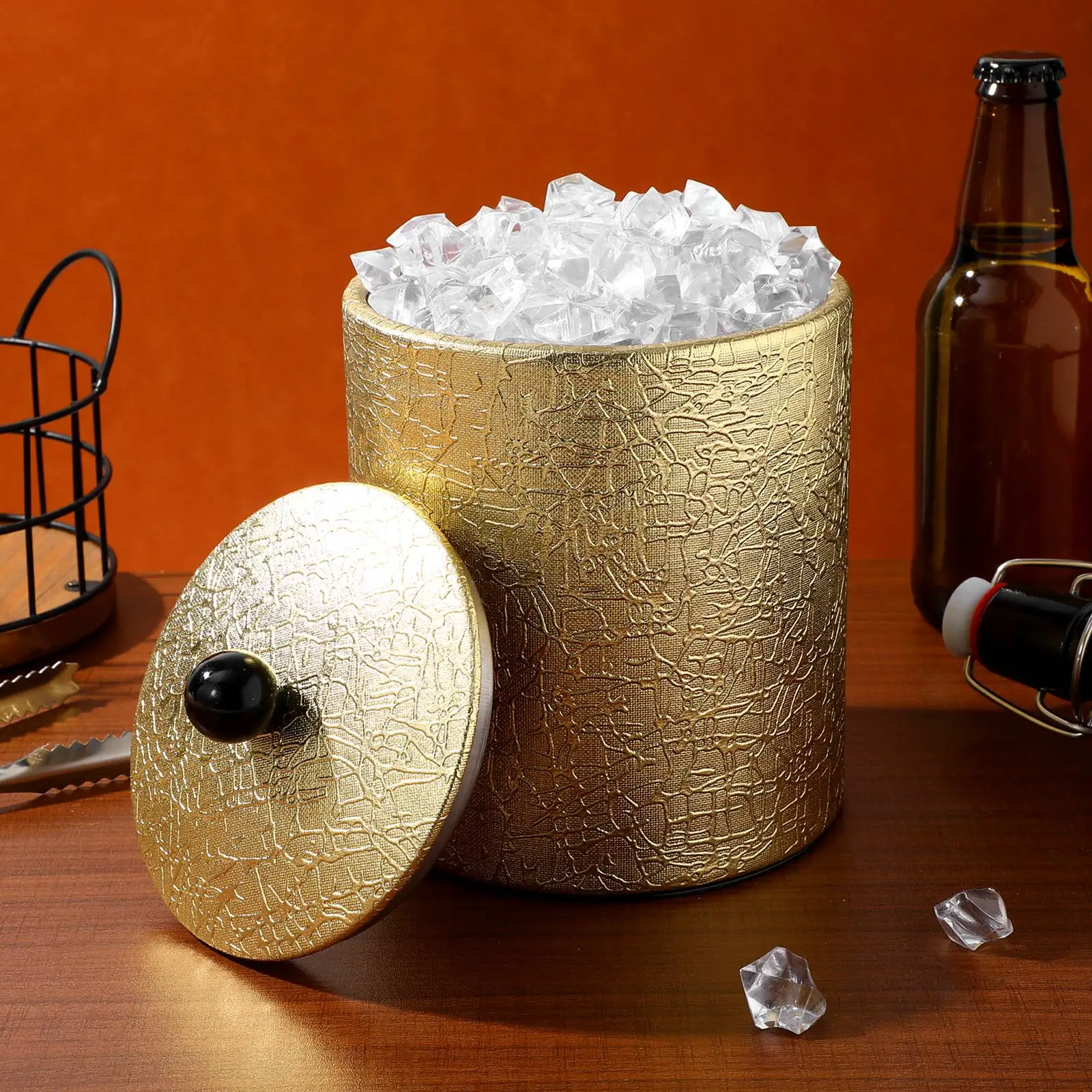 Ice Bucket with Lid Metal for Hotel Beer Party Freezer Golden Outdoor Parties with Lid Stainless Steel Tongs Drinks 2025 New
Ice Bucket with Lid Metal for Hotel Beer Party Freezer Golden Outdoor Parties with Lid Stainless Steel Tongs Drinks 2025 New