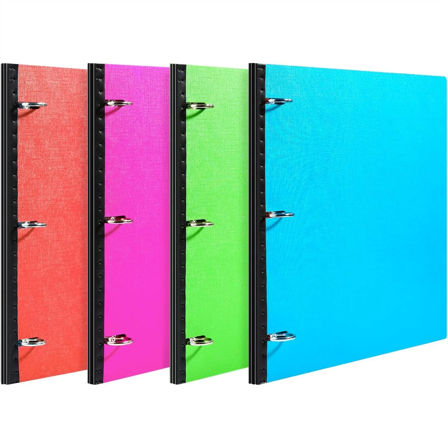Telescoping 3 Ring Binder 4-Pack with Flexible Spine, Flat Writing Binder for School Office, 4 Bright Colors
Telescoping 3 Ring Binder 4-Pack with Flexible Spine, Flat Writing Binder for School Office, 4 Bright Colors