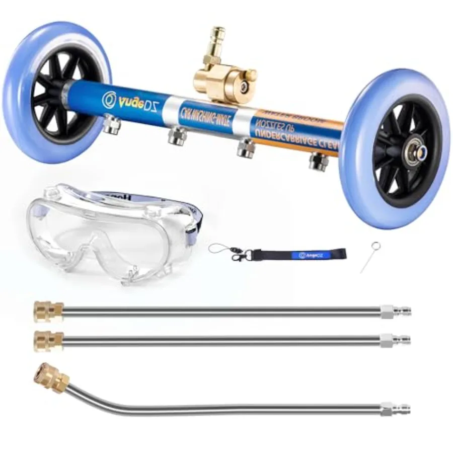Undercarriage Pressure Washer Attachment 16" Water Broom Power Washer Accessories with 4 Nozzles 3 Extension Wands QC Anti-Fog
Undercarriage Pressure Washer Attachment 16" Water Broom Power Washer Accessories with 4 Nozzles 3 Extension Wands QC Anti-Fog