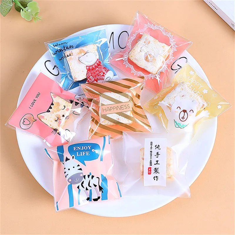 100Pcs 7x7cm Small Plastic Cartoon Self-Adhesive Bakery Cookie Snack Candy Bags Xmas Birthday Party Gift Packaging
100Pcs 7x7cm Small Plastic Cartoon Self-Adhesive Bakery Cookie Snack Candy Bags Xmas Birthday Party Gift Packaging