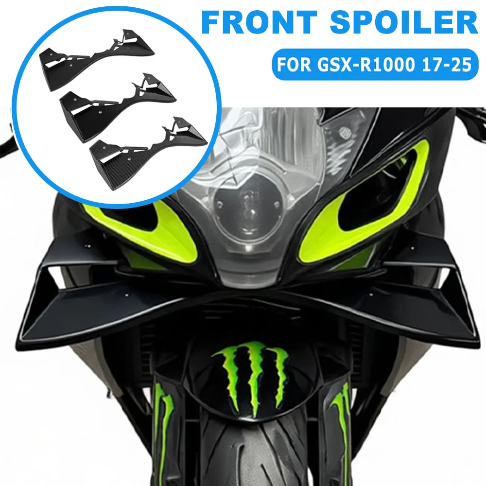 GSX-R1000 Motorcycle Front Fairing Spoiler Winglet Aerodynamic Wing Downforce Winglet For Suzuki GSXR1000 GSXR 1000 2017-2025
GSX-R1000 Motorcycle Front Fairing Spoiler Winglet Aerodynamic Wing Downforce Winglet For Suzuki GSXR1000 GSXR 1000 2017-2025