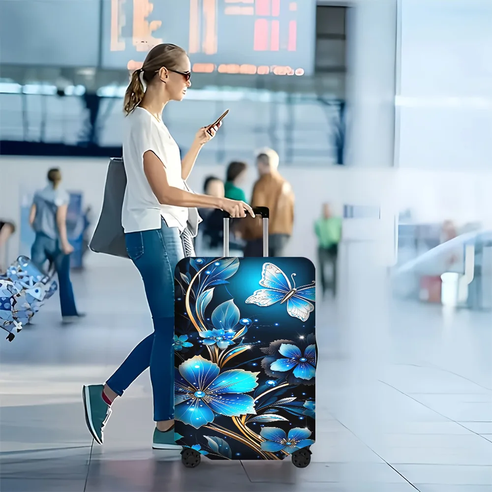1-Piece Blue Butterfly Print Luggage Protector for luggage sizes 18-32 inches; dust and elastic travel accessories to effecti
1-Piece Blue Butterfly Print Luggage Protector for luggage sizes 18-32 inches; dust and elastic travel accessories to effecti